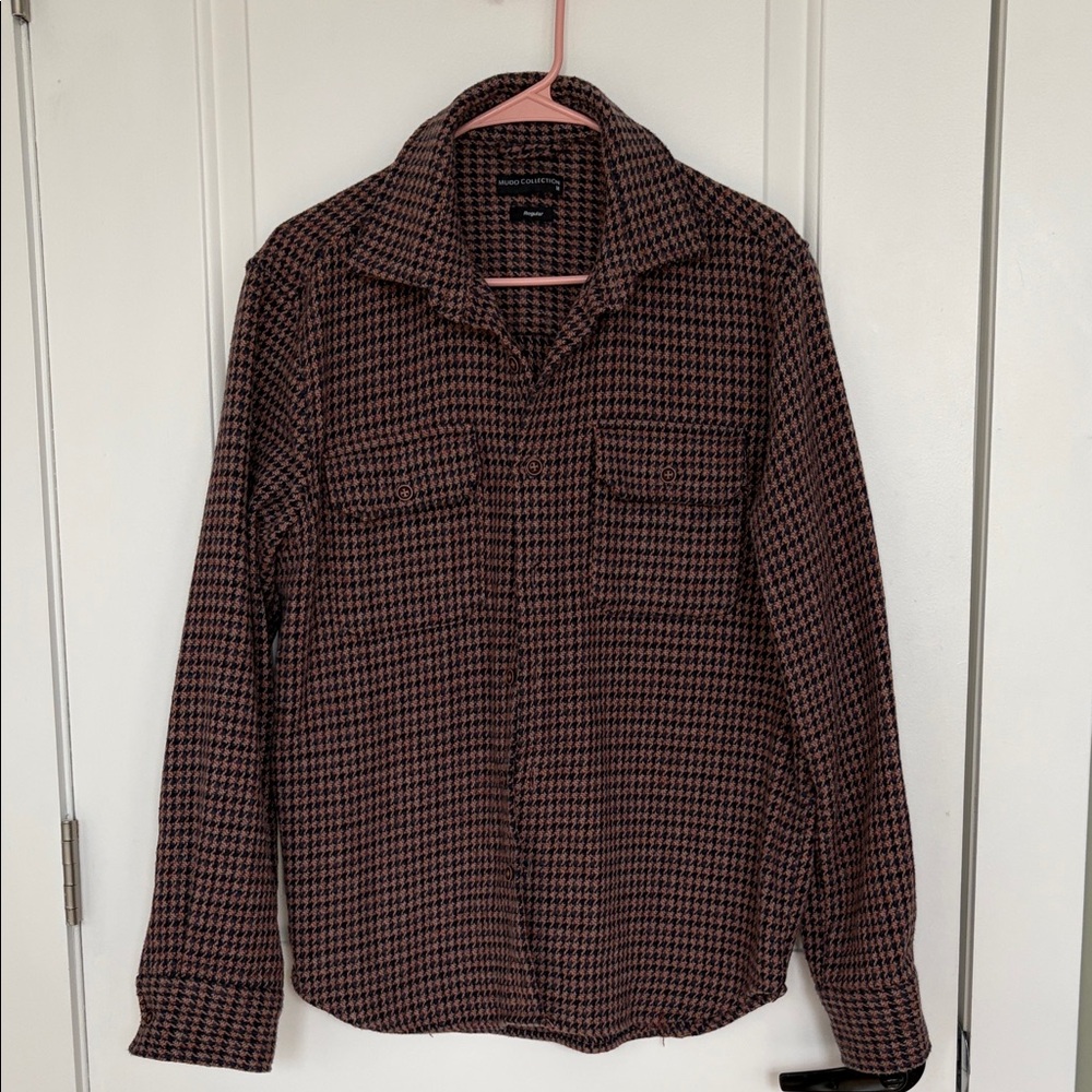 Men's Houndstooth Shirt Jacket